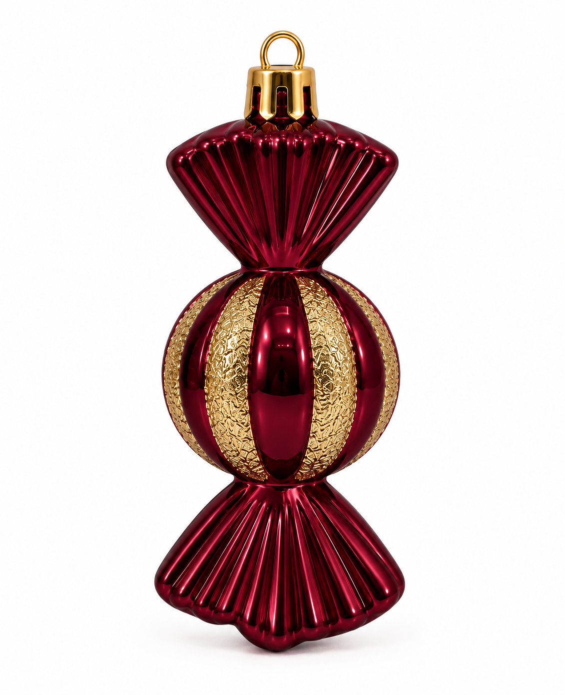 Caramelle per l'Albero di Natale, 11 cm (3 pezzi), colore Oro e Bordeaux – decorazioni natalizie di design Merry Worlds, foto 10