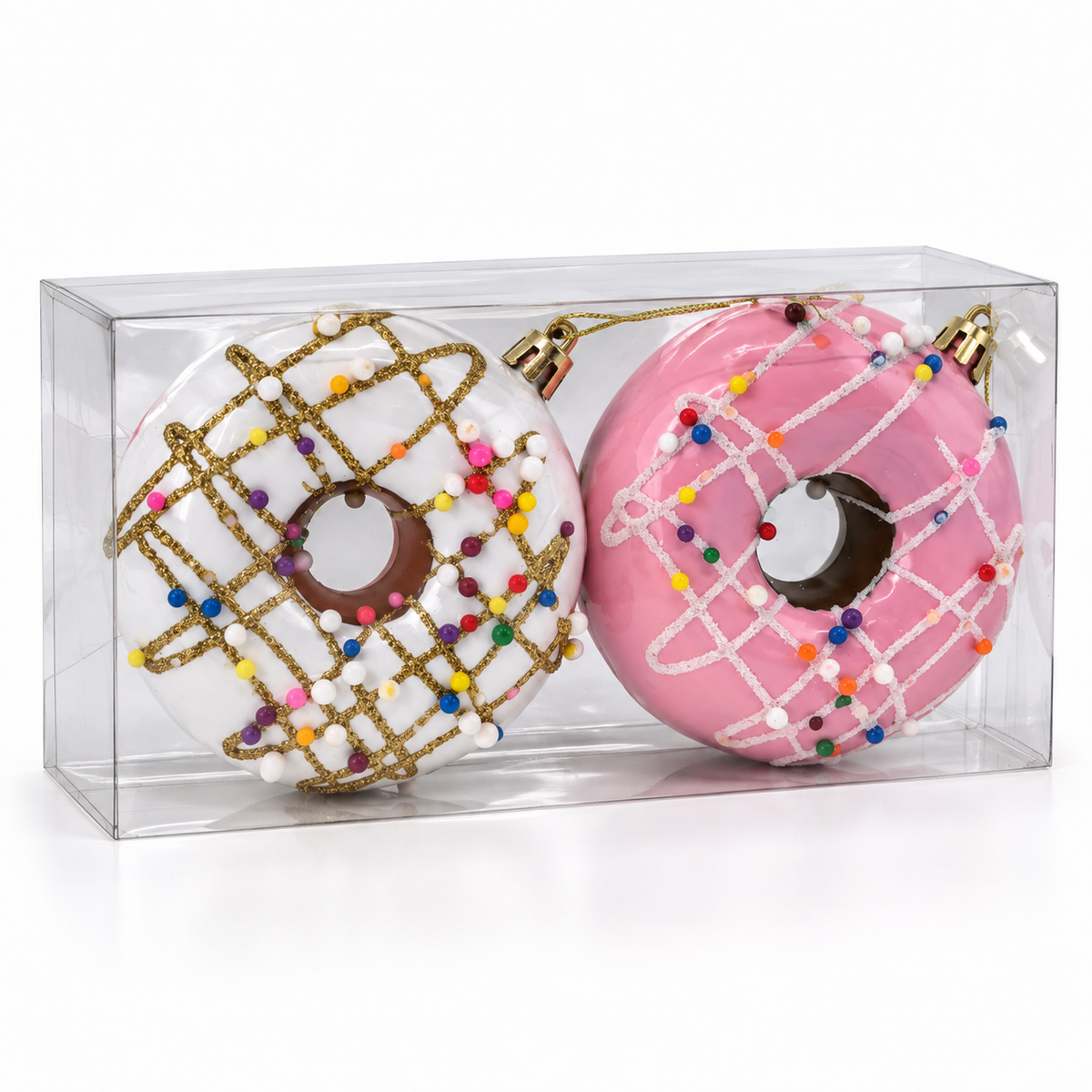 Ciambelle per l'Albero di Natale, 8 cm (2 pezzi) – decorazioni per albero di Natale Merry Worlds
