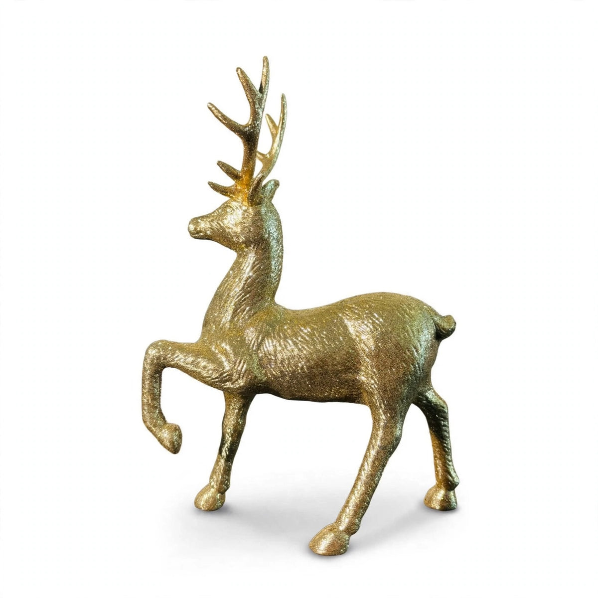 Ciondolo Renna di Natale Grande, Decorazione Albero di Natale Glamour, colore Oro – ornamenti natalizi Merry Worlds
