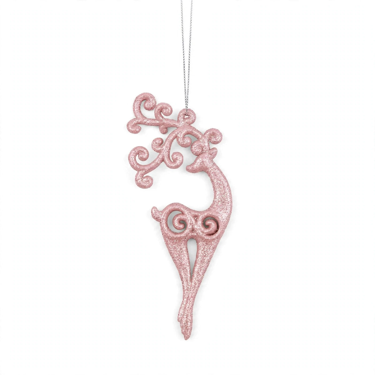 Ciondolo Renna stilizzata, Decorazione Albero di Natale Moderna, colore Rosa – decorazioni natalizie di lusso Merry Worlds, foto 3