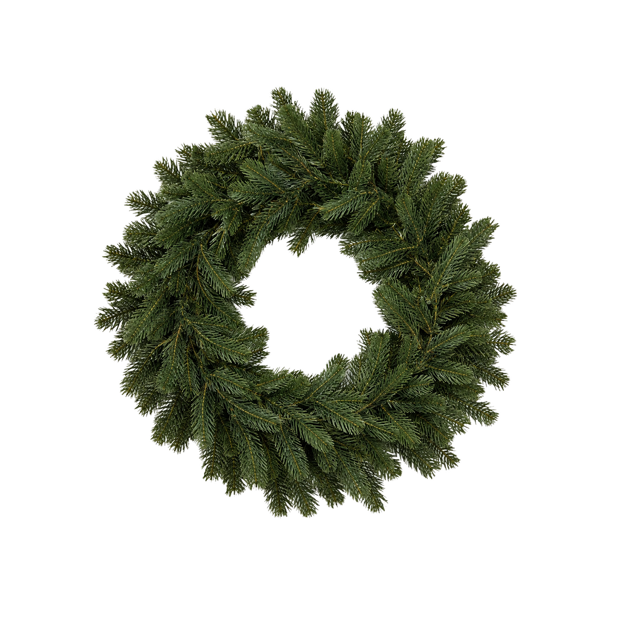 Corona di Abete Realistica Bianca, Corona Natalizia Artificiale, vista del retro – corone di Natale Merry Worlds