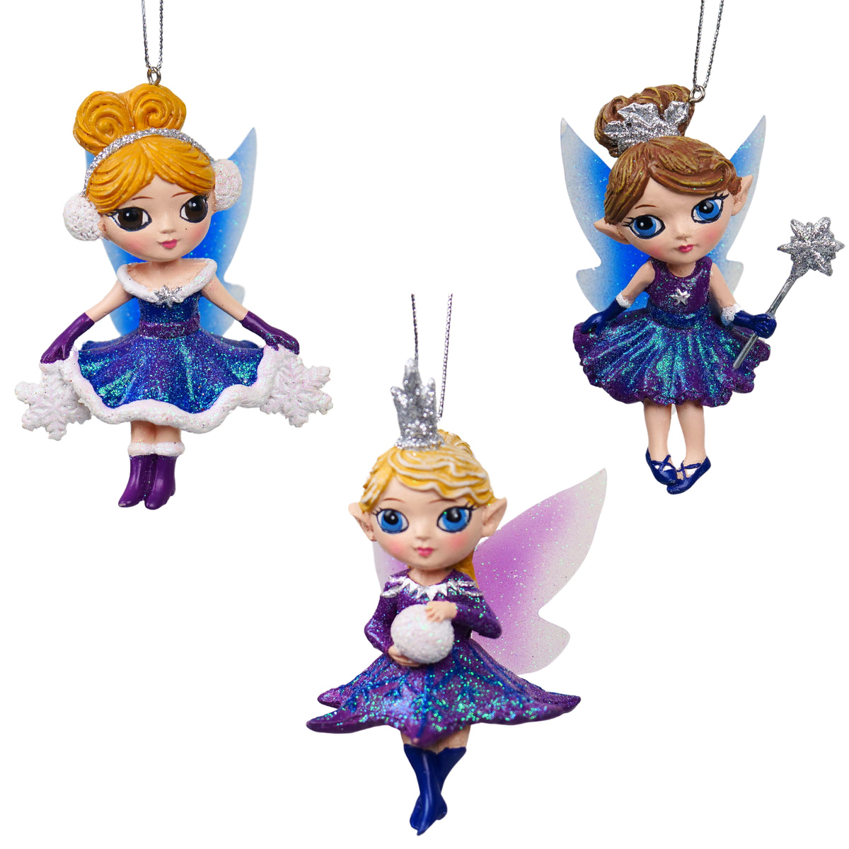 Fatine di Natale linea Elegance, blu – ornamenti natalizi Merry Worlds