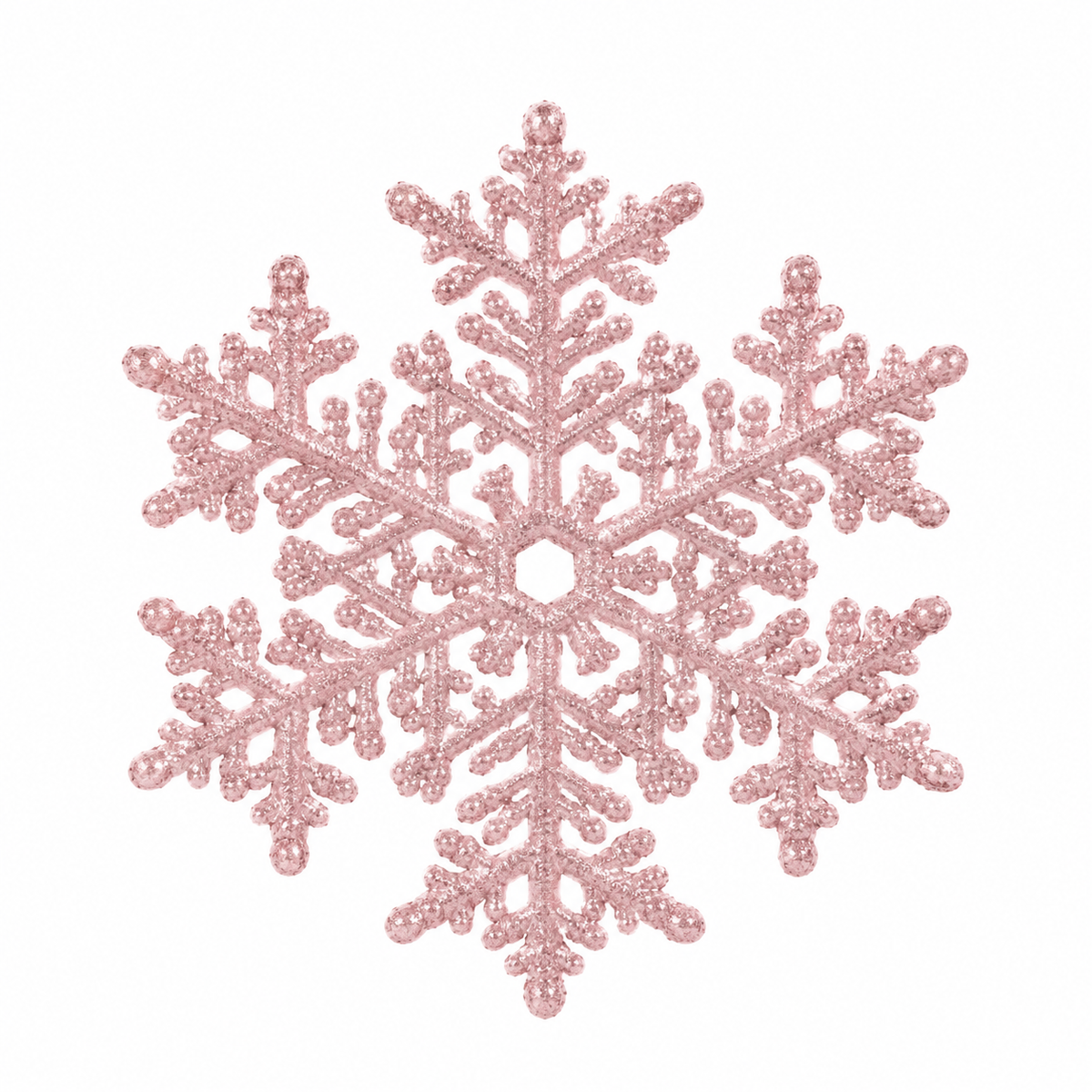 Fiocco di Neve Grande per Albero di Natale 20cm, colore Rosa – addobbi natalizi eleganti Merry Worlds, foto 4