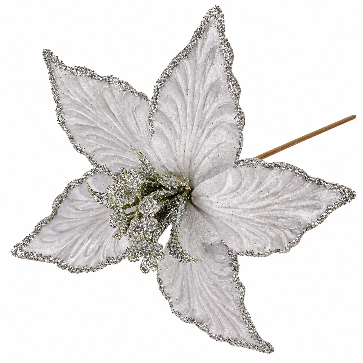 Fiore di Natale in velluto con clip, 24 cm – addobbi natalizi eleganti Merry Worlds, foto 14