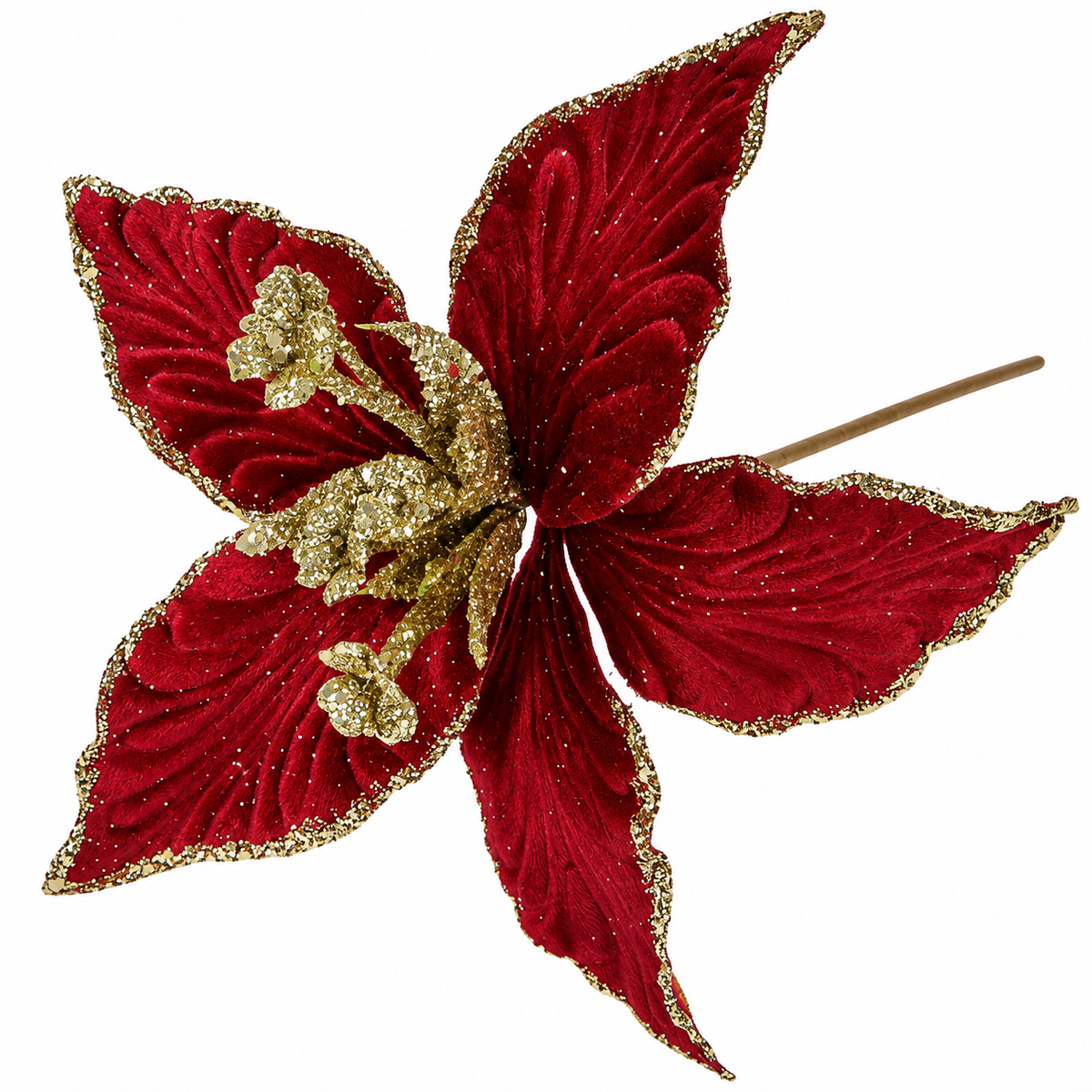 Fiore di Natale in velluto con clip, 24 cm – decorazioni natalizie di lusso Merry Worlds, foto 18