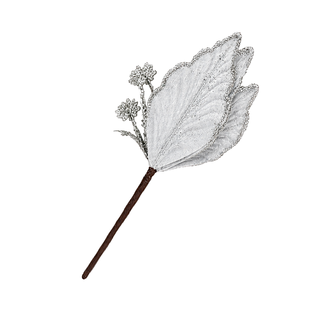 Fiore di Natale in velluto con clip, 24 cm – accessori per albero di Natale Merry Worlds, foto 4