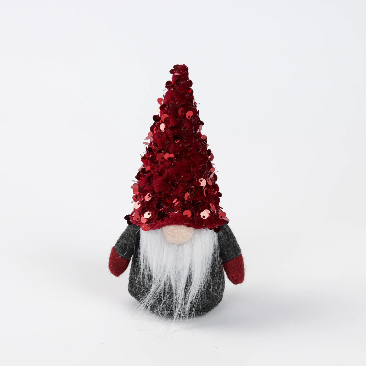 Folletto di Natale con cappello di paillette da appendere, 11 cm – ornamenti natalizi Merry Worlds
