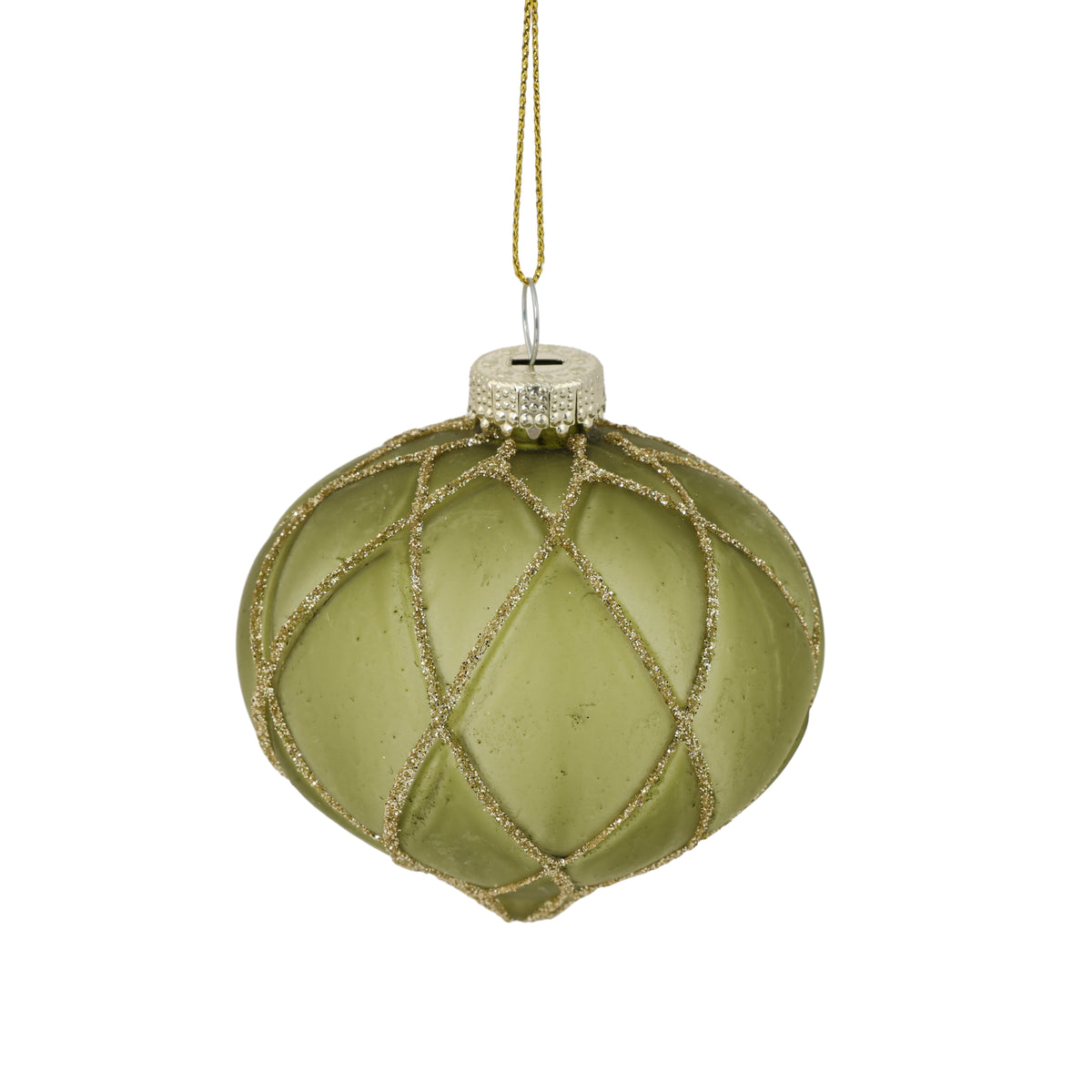 Pallina a goccia di Natale in vetro verde trasparente, 9 cm – palline di Natale in vetro Merry Worlds