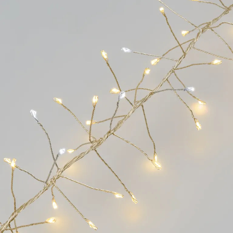 Luci di Natale cluster LED bianco caldo 4,40 m, per interno ed esterno – luci di Natale decorative Merry Worlds