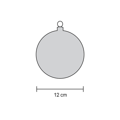 Misure pallina di Natale: diametro 12 cm – guida dimensioni palline di Natale Merry Worlds