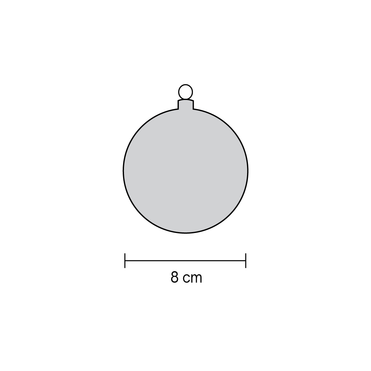 Misure pallina di Natale: diametro 8 cm – guida dimensioni palline di Natale Merry Worlds