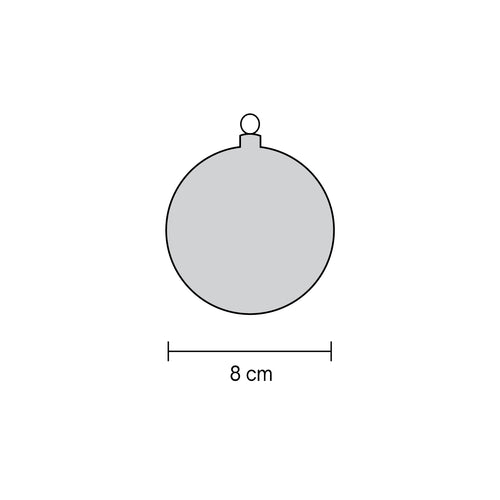 Misure pallina di Natale: diametro 8 cm – guida dimensioni palline di Natale Merry Worlds