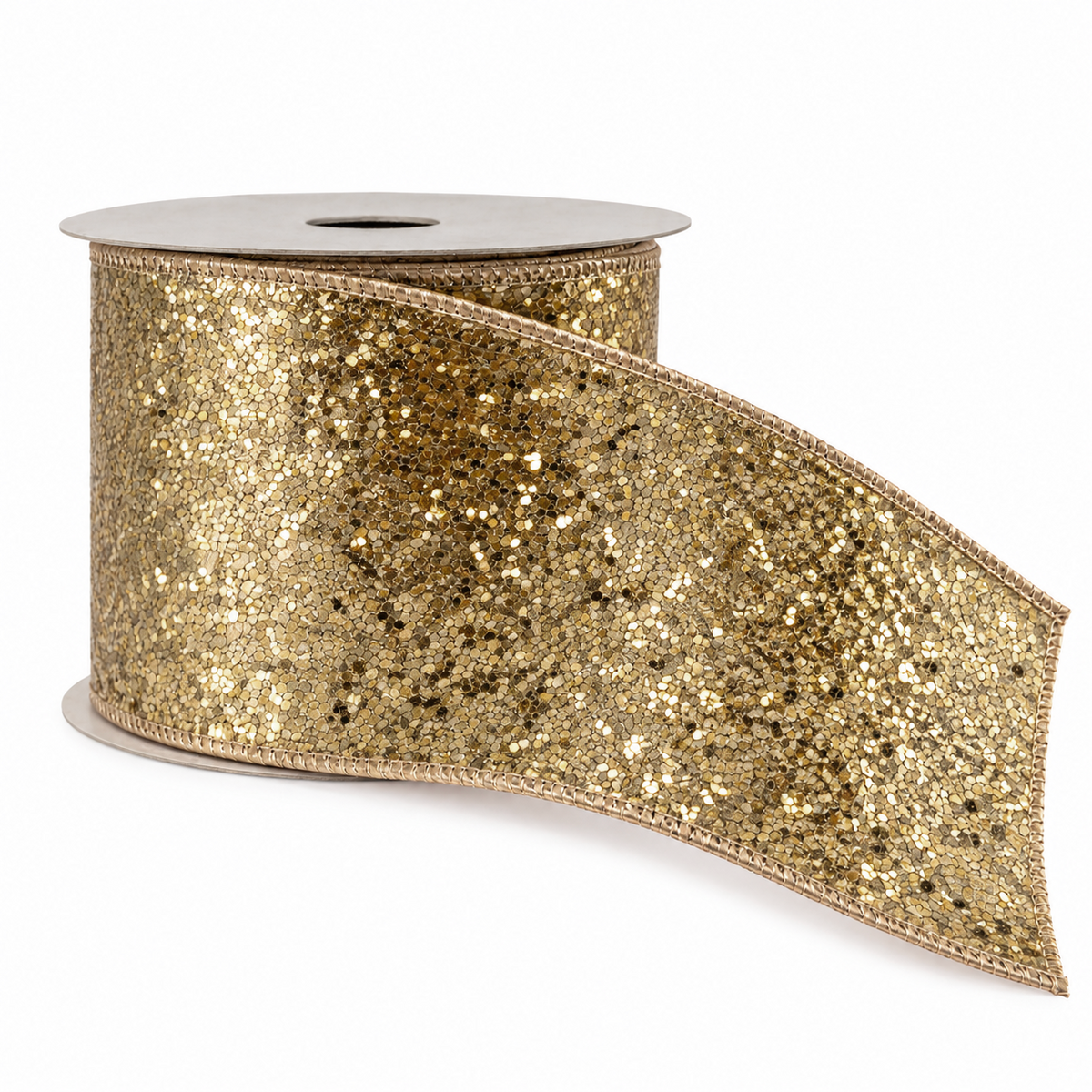 Nastro Natalizio Oro Glitterato