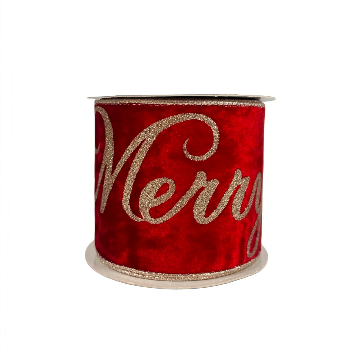 Lussuoso Nastro in Velluto Rosso "Merry Christmas"