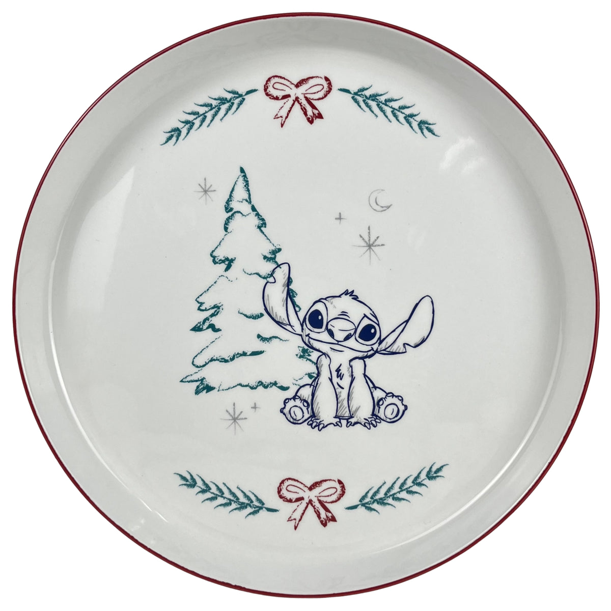 Piatto piano Stitch albero di Natale – decorazioni natalizie di design Merry Worlds