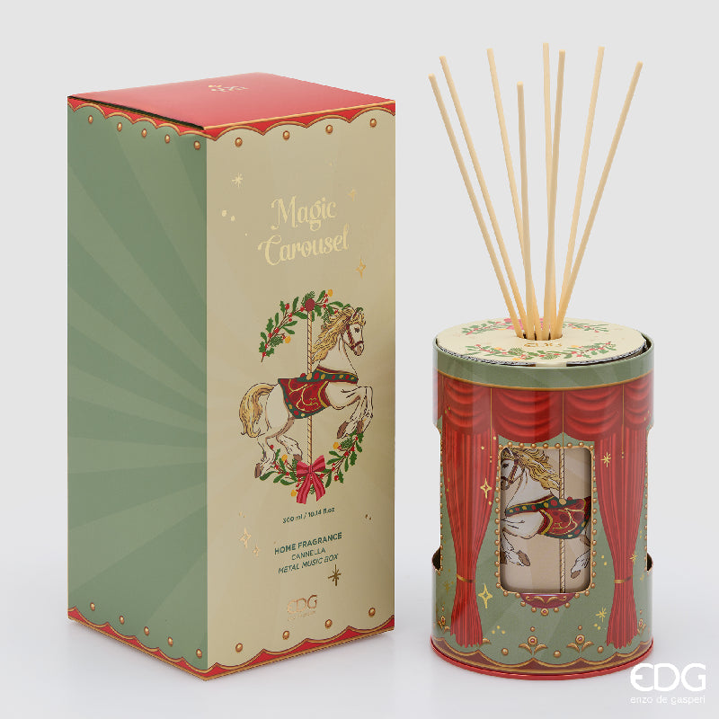 Profumatore scrigno con carillon 300 ml fragranza Cannella con confezione