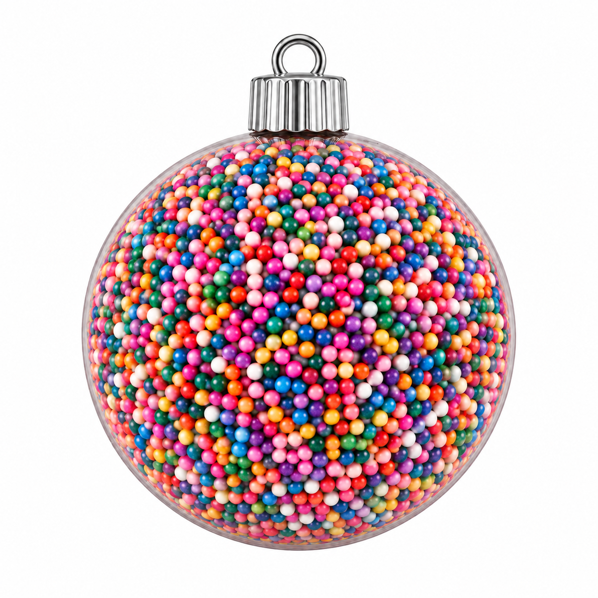 Set 12 Palline di Natale Infrangibili con Confetti Colorati, 8cm e 10cm – decorazioni per albero di Natale Merry Worlds, foto 2
