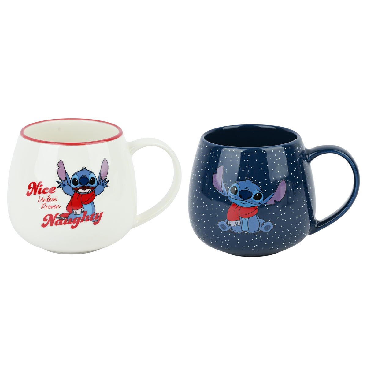 Set 2 tazze Stitch di Natale – tazze natalizie Merry Worlds