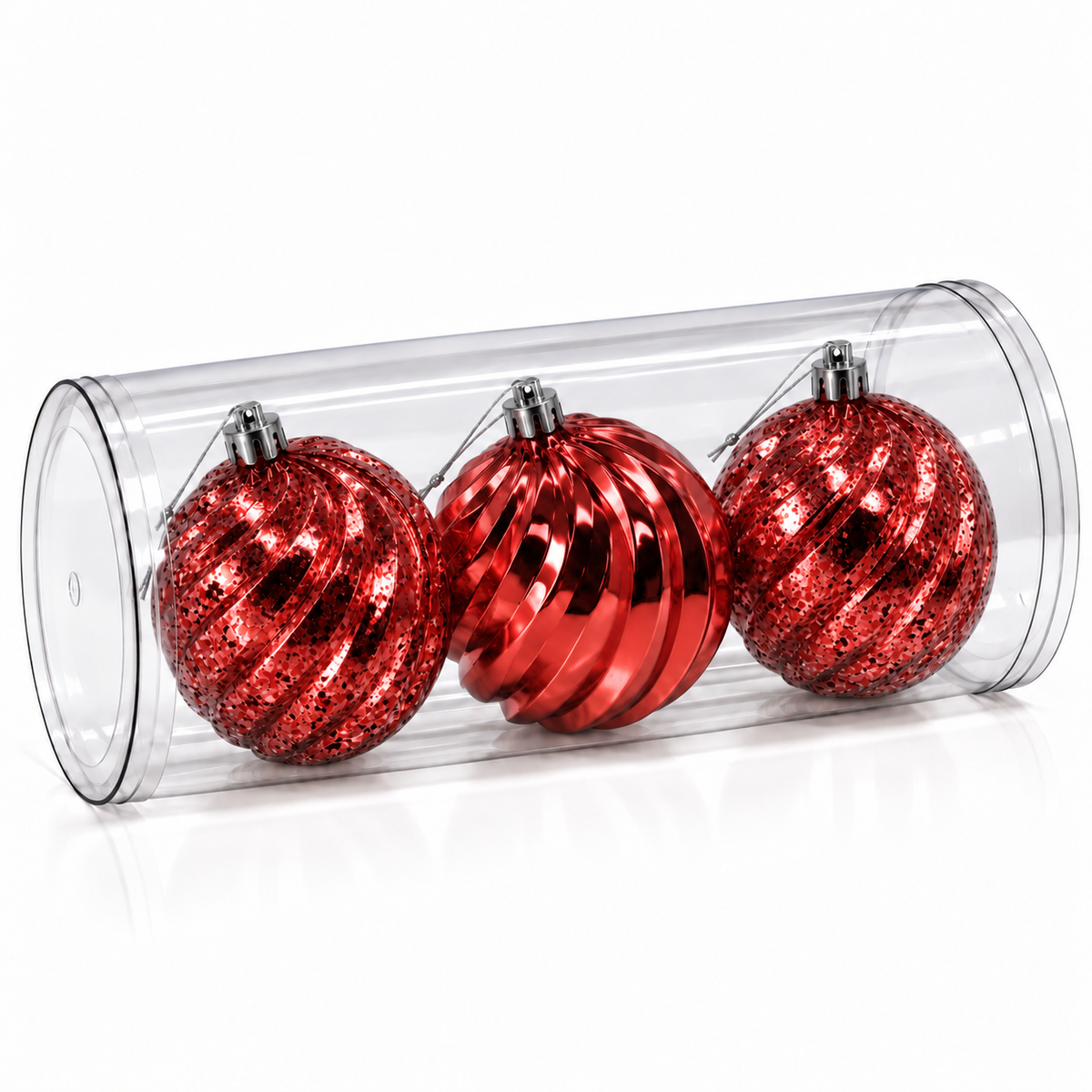 Set 3 palline di Natale infrangibili, 15 cm (2 finiture) – palline di Natale infrangibili Merry Worlds