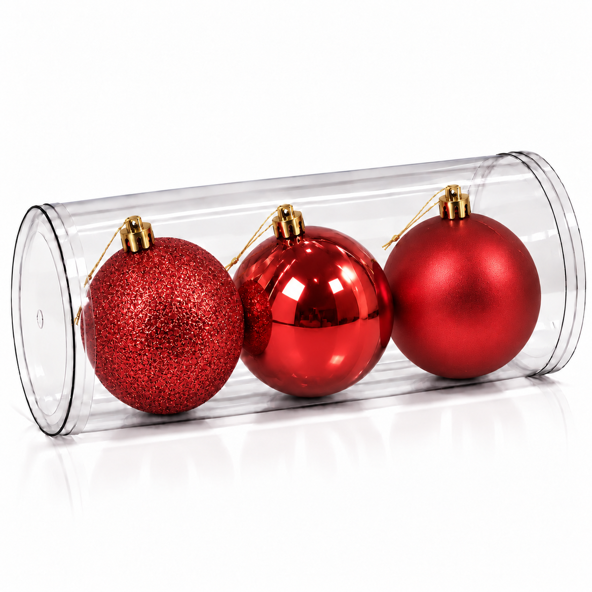 Set 3 palline di Natale infrangibili, 15 cm (3 finiture) – palline di Natale infrangibili Merry Worlds