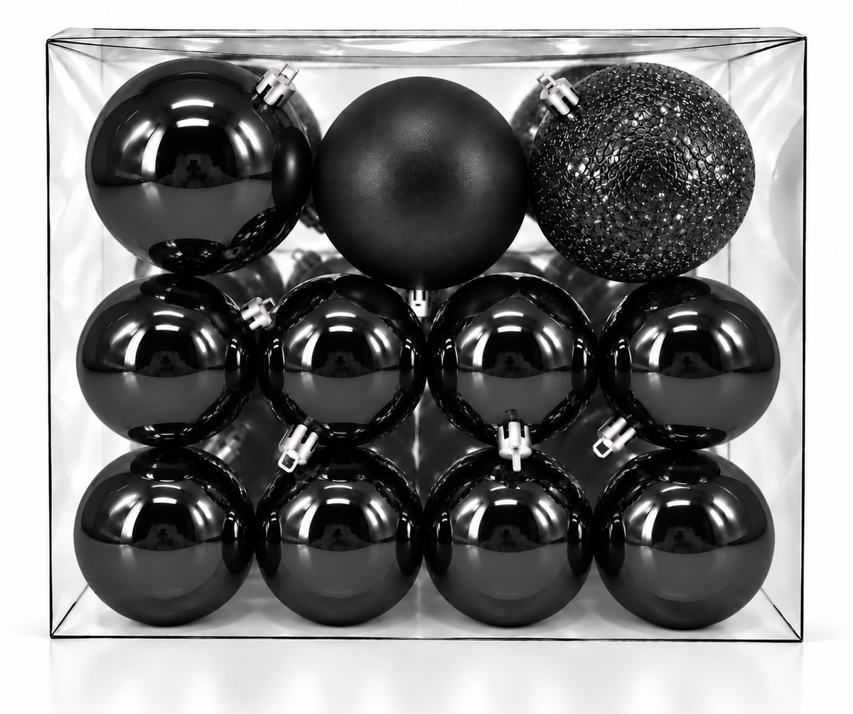 Set 30 palline di Natale infrangibili, mix 8 cm e 4 cm – decorazioni per albero di Natale Merry Worlds, foto 11