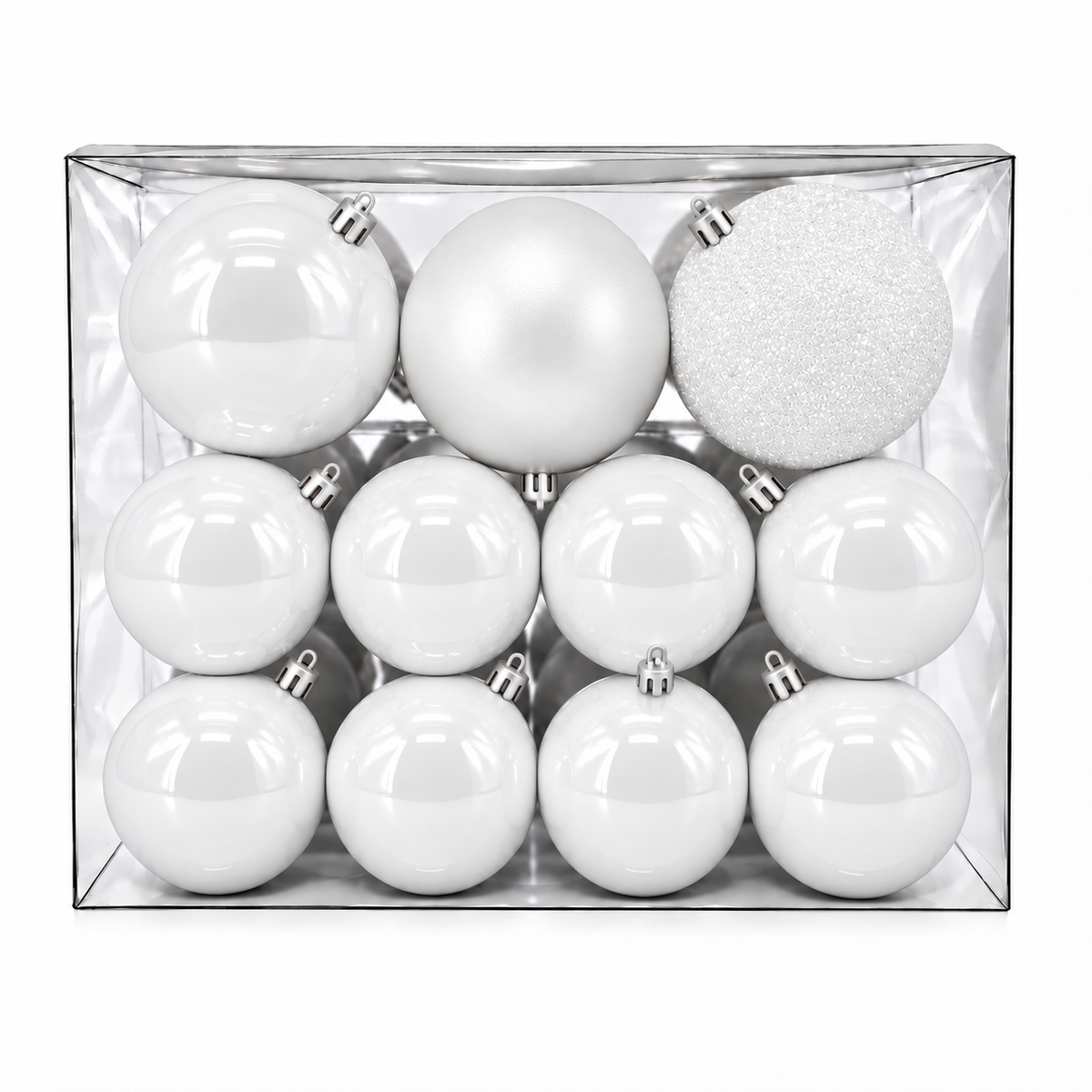 Set 30 palline di Natale infrangibili, mix 8 cm e 4 cm – palline di Natale eleganti Merry Worlds, foto 15