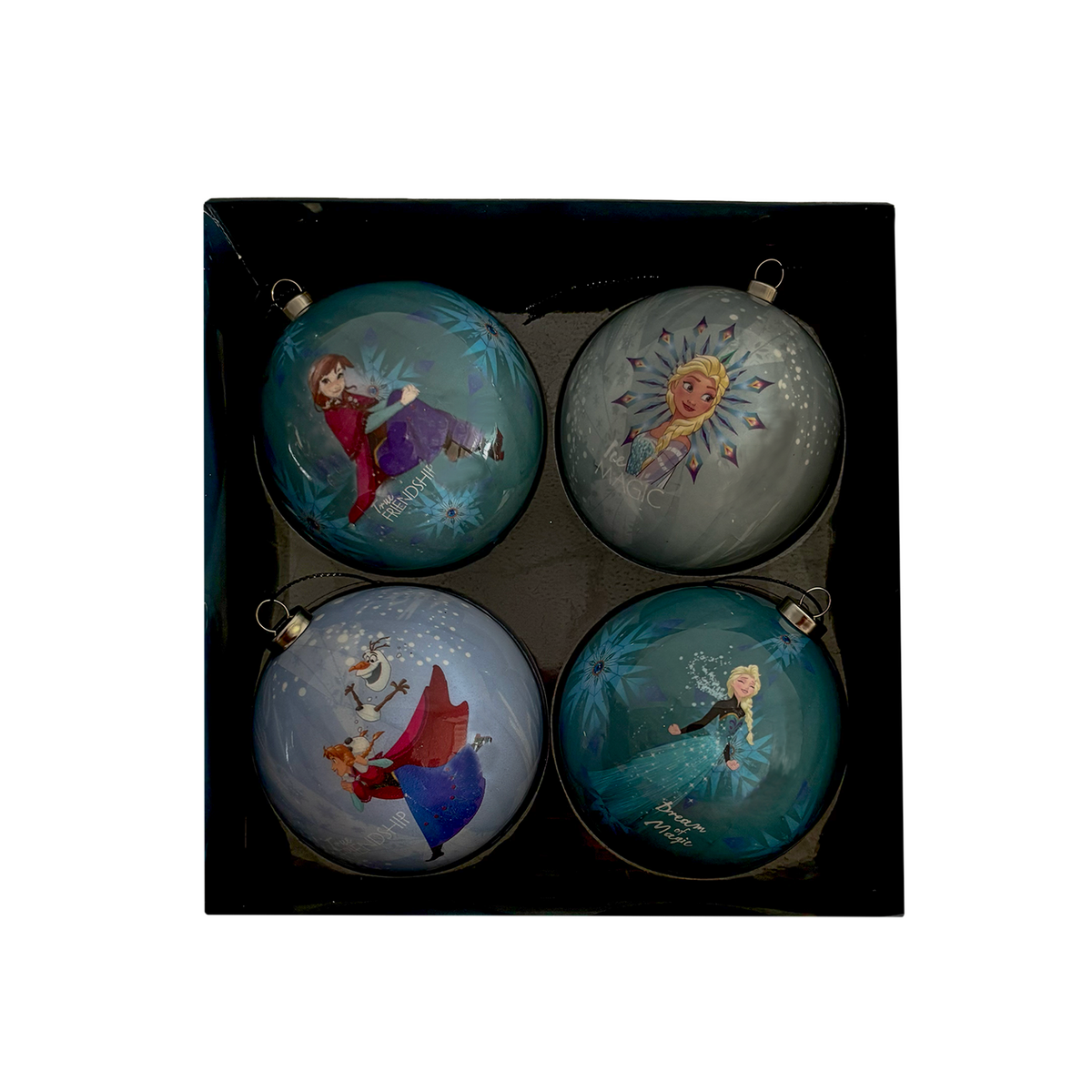 Set 4 palline di Natale Frozen, modello Frozen – decorazioni per albero di Natale Merry Worlds, foto 2