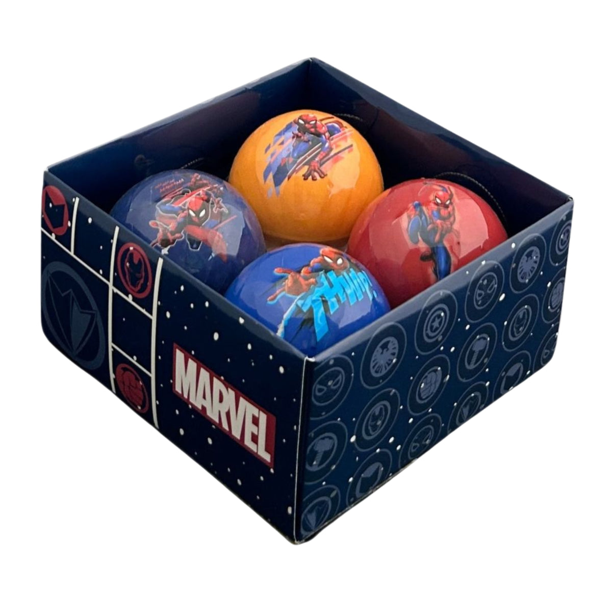 Set 4 palline di Natale Spider-Man – palline di Natale infrangibili Merry Worlds