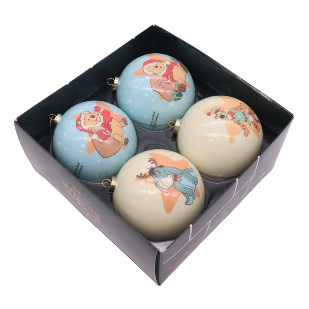 Set 4 Palline di Natale Winnie the Pooh – palline di Natale infrangibili Merry Worlds
