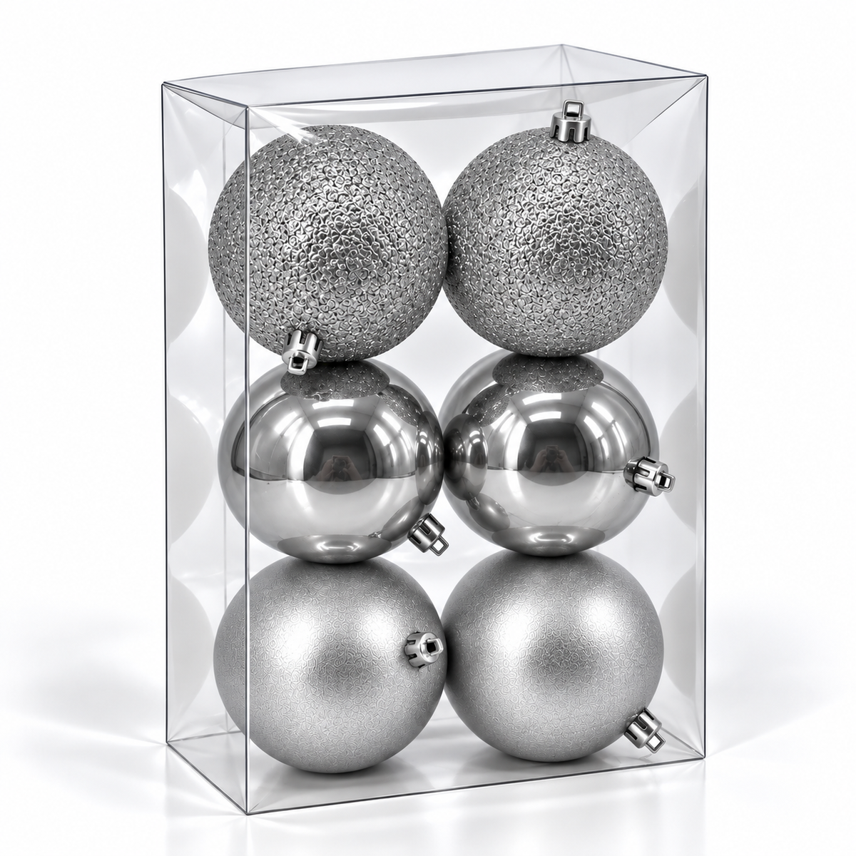 Set 6 palline di Natale infrangibili, 8 cm – addobbi natalizi eleganti Merry Worlds, foto 10