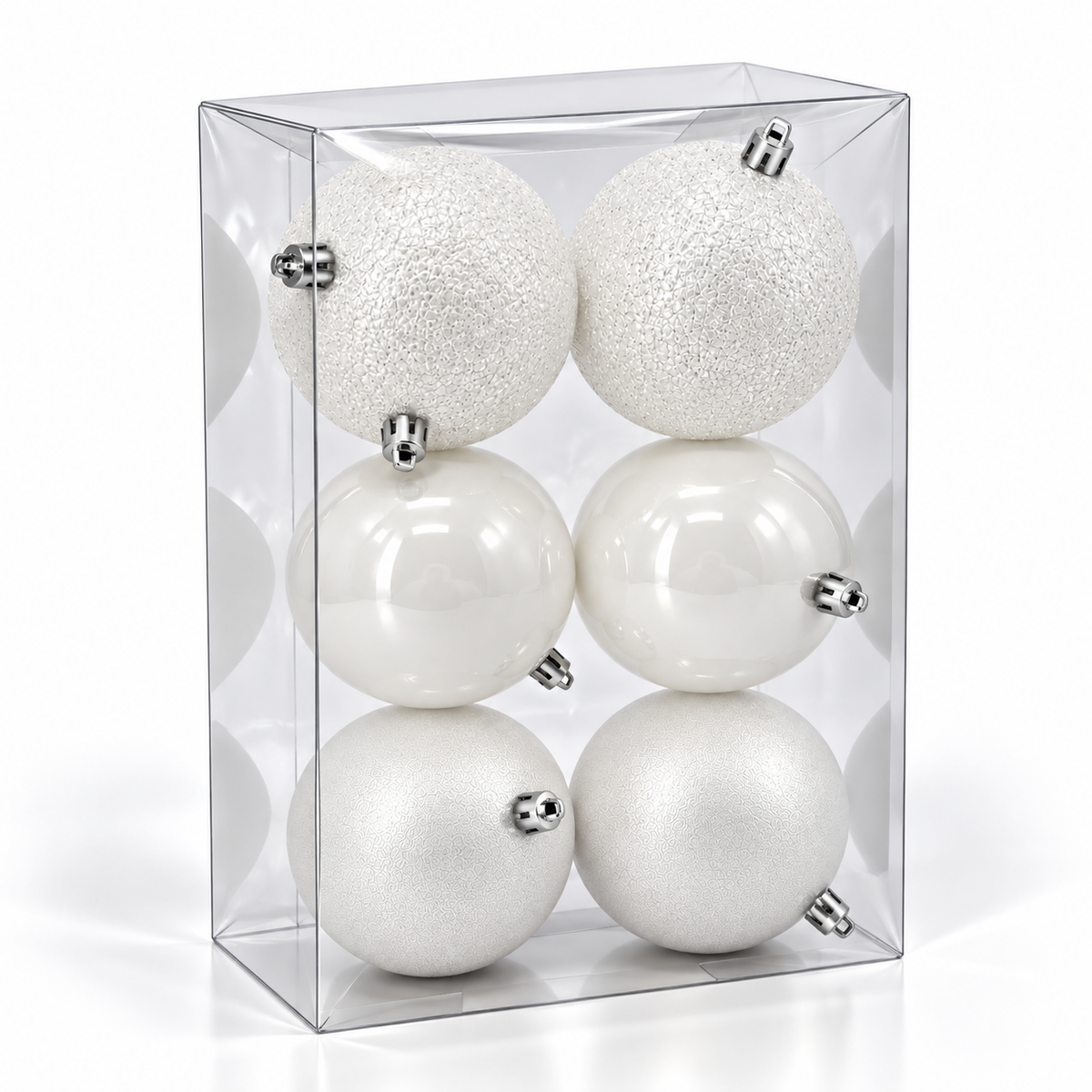 Set 6 palline di Natale infrangibili, 8 cm – decorazioni per albero di Natale Merry Worlds, foto 11