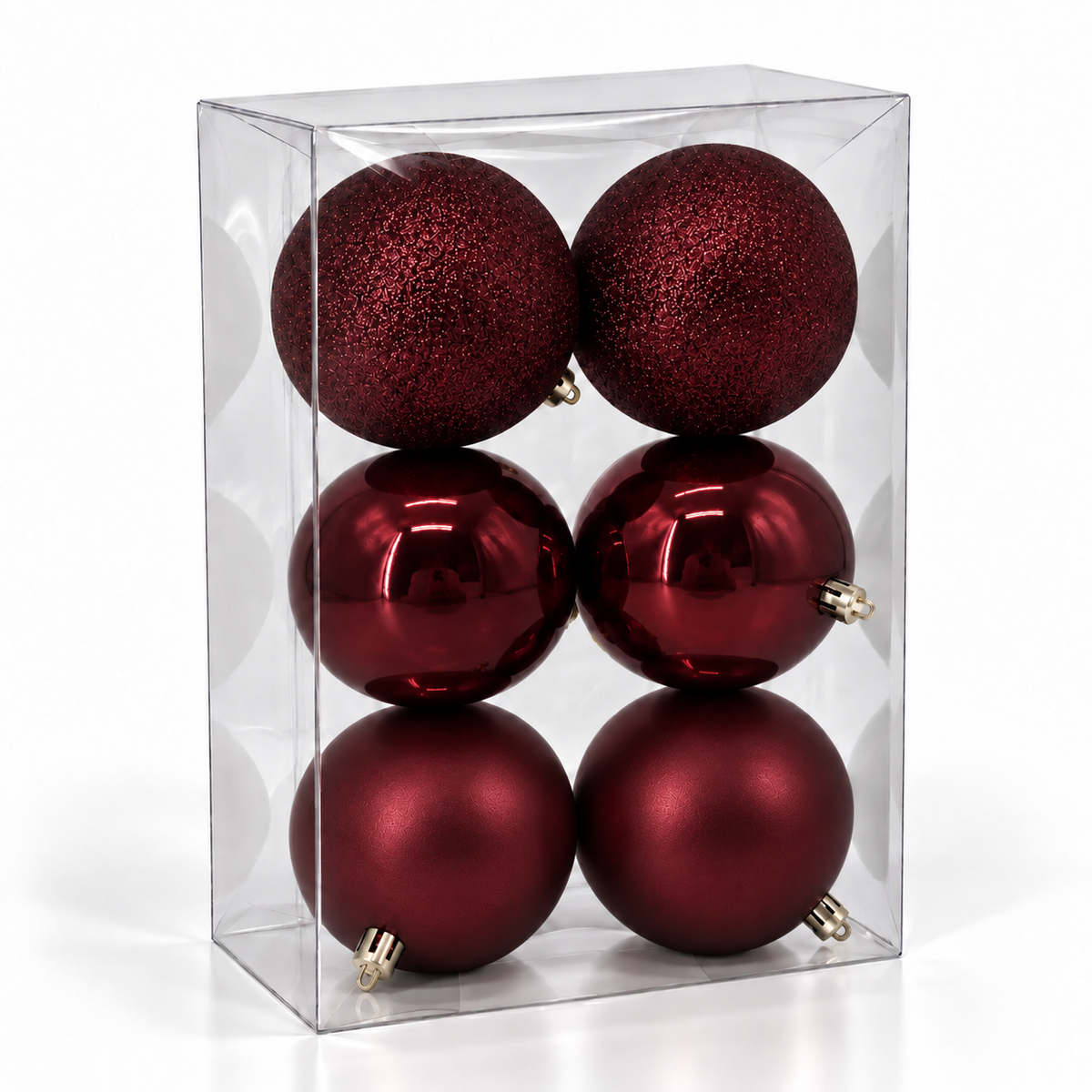 Set 6 palline di Natale infrangibili, 8 cm – decorazioni per albero di Natale Merry Worlds, foto 2