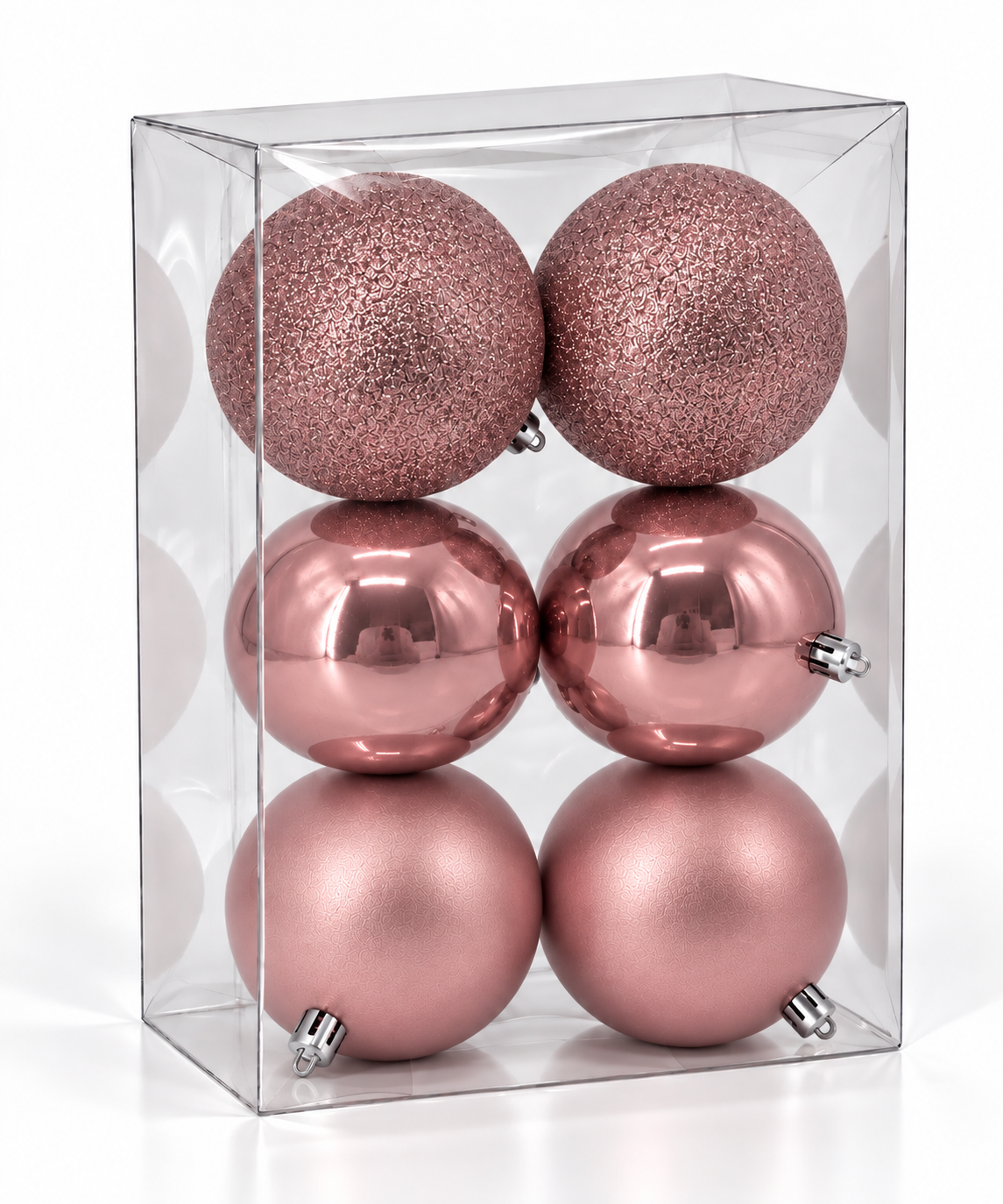 Set 6 palline di Natale infrangibili, 8 cm – addobbi natalizi eleganti Merry Worlds, foto 4