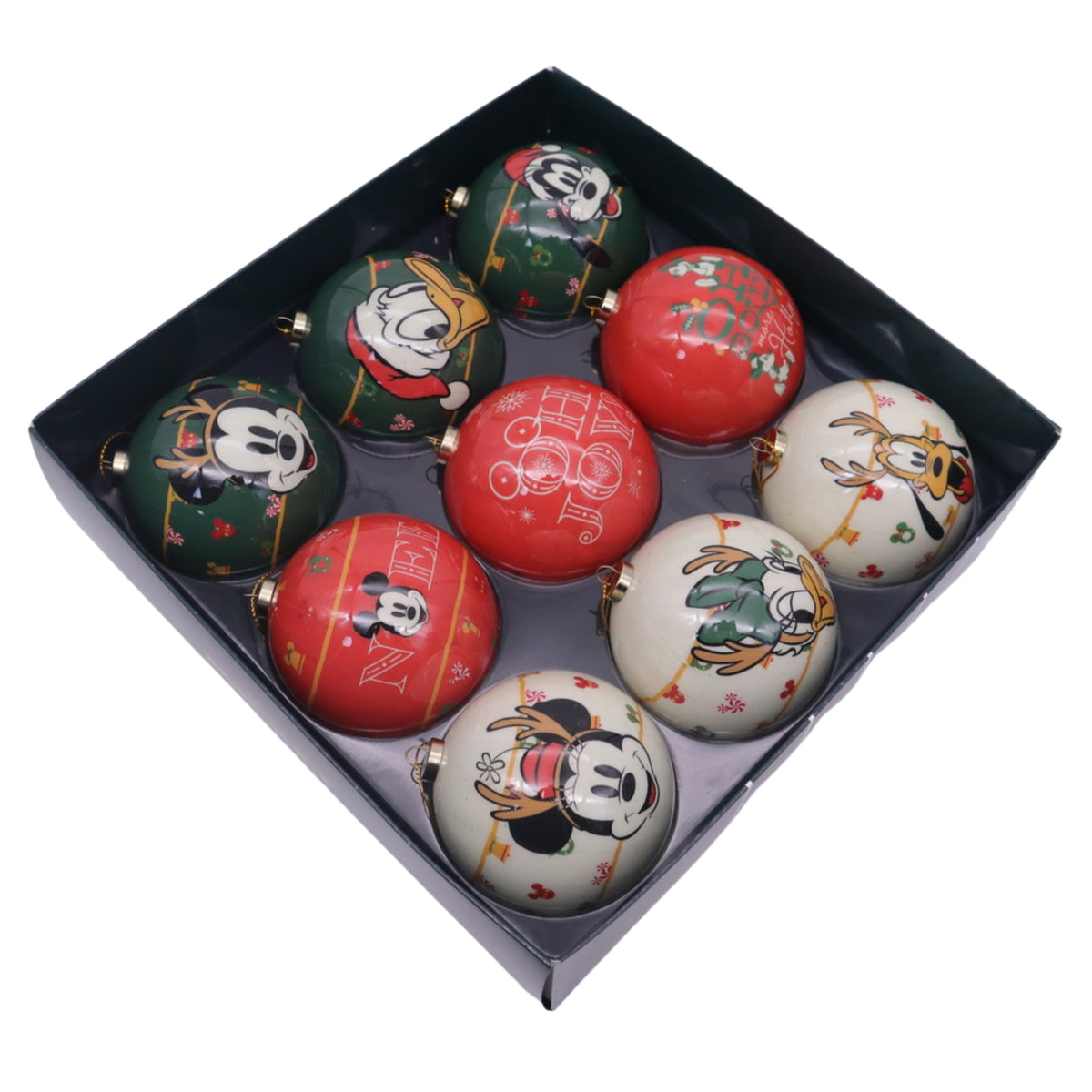 Set 9 o 4 Palline di Natale Topolino e Amici, versione Set 9 Palline – palline di Natale infrangibili Merry Worlds
