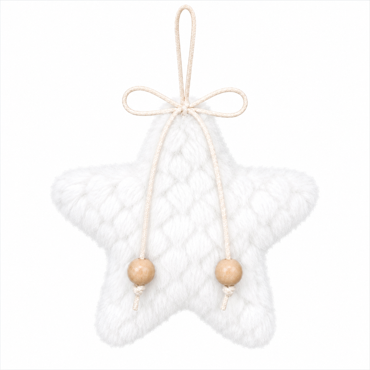 Stella di lana da appendere, 10 cm – addobbi natalizi eleganti Merry Worlds, foto 3