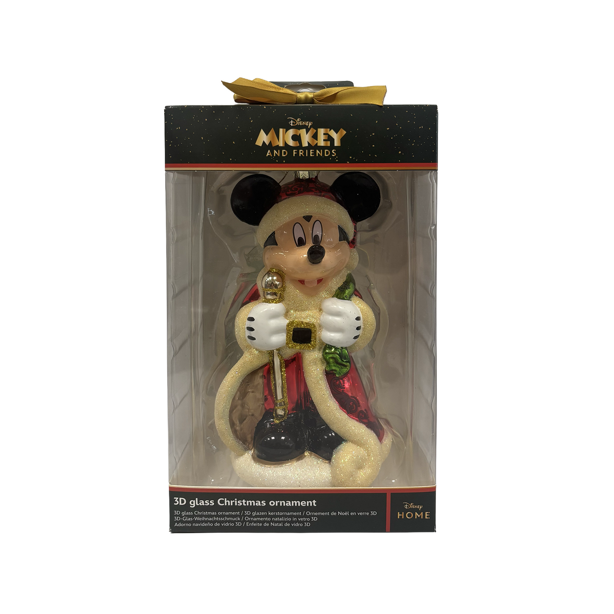 Topolino vestito da Babbo Natale, decorazione natalizia Disney originale – ornamenti natalizi Merry Worlds