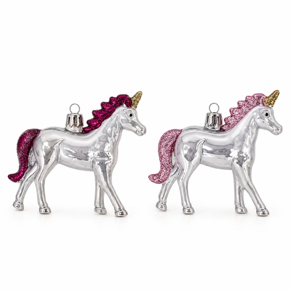 Unicorni per l'Albero di Natale, 11 cm (2 pezzi) – decorazioni per albero di Natale Merry Worlds